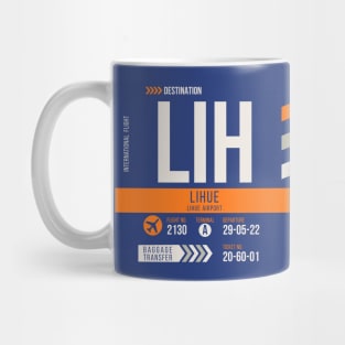 Lihue (LIH) Kauai Airport // Sunset Baggage Tag Mug